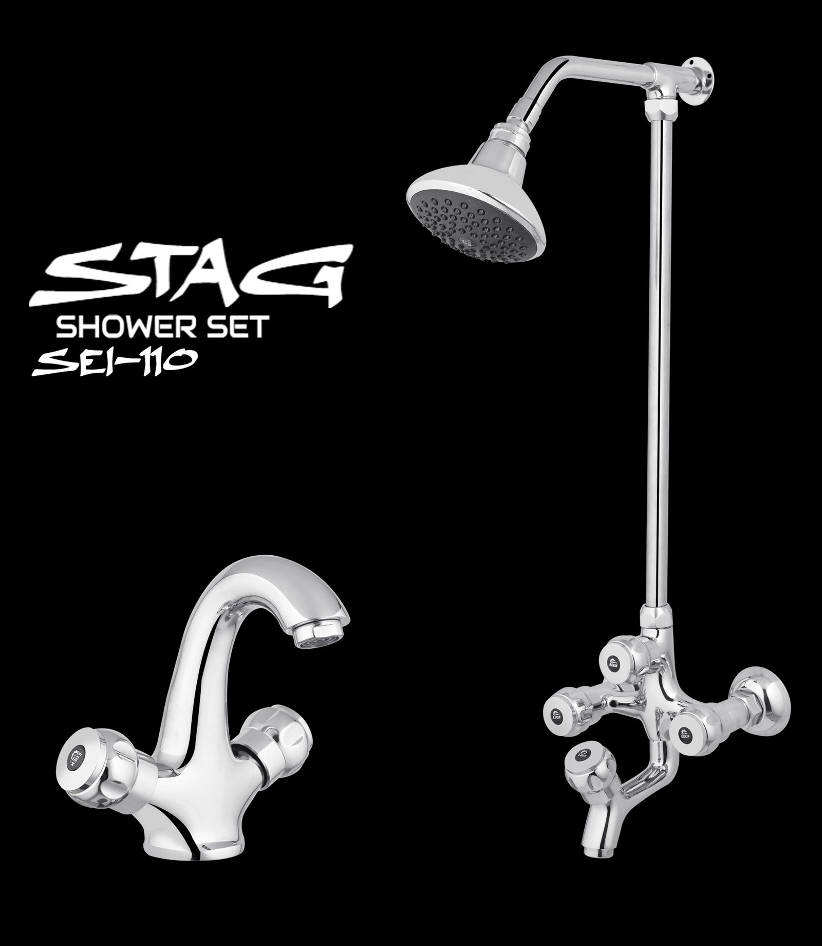 EDEN Bathroom Set STAG Complete 8-Piece Luxury Collection 99% of Brass(SEI-110)