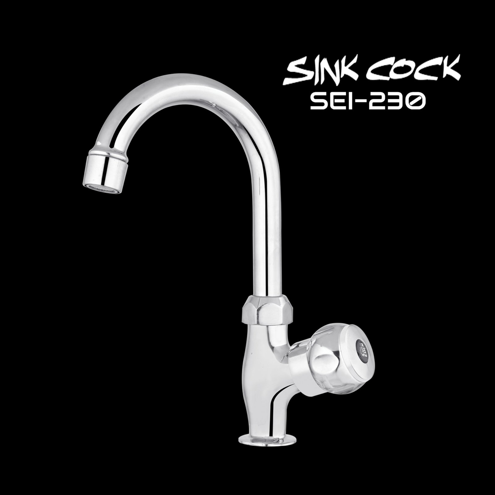 EDEN SIDE PILLAR COCK SINK MIXER WITH HIGH QUALITY CHROME SINK WASH SEI-230